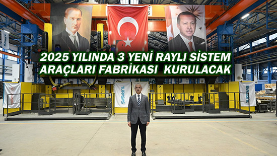  2025 Yılında 3 Yeni Raylı Sistem Araçları Fabrikası  Kurulacak