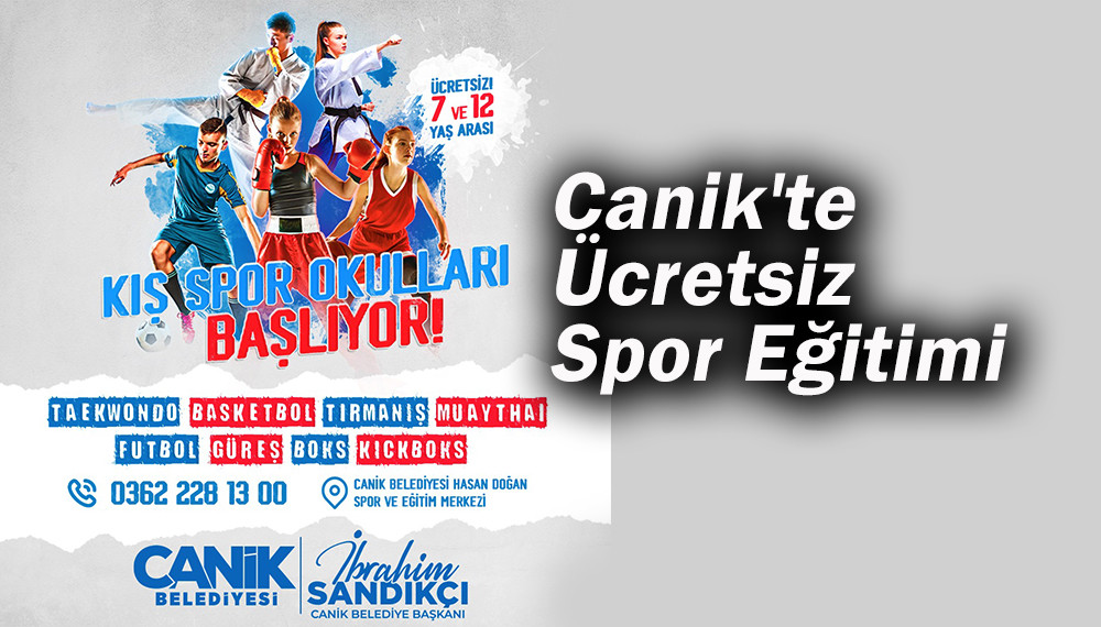 Canik'te Ücretsiz Spor Eğitimi 