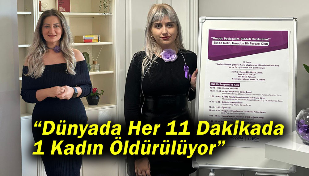 “Dünyada Her 11 Dakikada 1 Kadın Öldürülüyor”